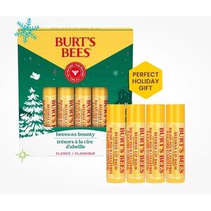 Burt's Bees Lip Balm Beeswax Bounty Classic Moisturizing Chapstick 4-Pack 0.15oz